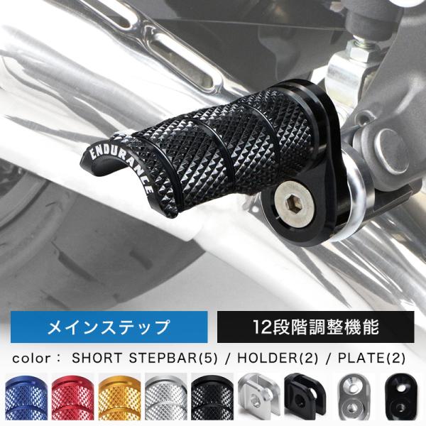 組み合わせアジャスタブルショートステップバーキット スズキ系 バイク