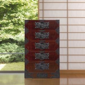 ふるさと納税 利府町 仙台箪笥 　立長箪笥　拭き漆塗り(お申込書返送後1ヵ月〜4ヵ月程度でお届け)