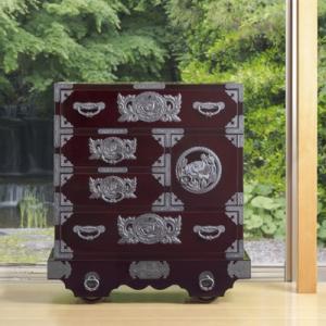 ふるさと納税 利府町 仙台箪笥　中型車箪笥　木地呂漆塗り　(お申込書返送後2ヶ月〜5ヶ月以内でお届け)