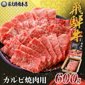 ふるさと納税 養老町 【飛騨牛】カルビ焼肉600g 岐阜県産 黒毛和牛 BBQ 贈り物にも