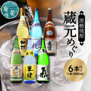ふるさと納税 奄美市 奄美黒糖焼酎 蔵元めぐり 1800ml瓶×6本セット