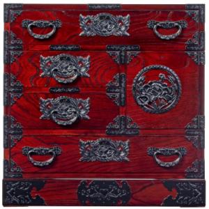 ふるさと納税 利府町 仙台箪笥　 からくり帳箪笥　拭き漆塗り　(お申込書返送後1ヵ月〜4ヵ月程度でお届け)