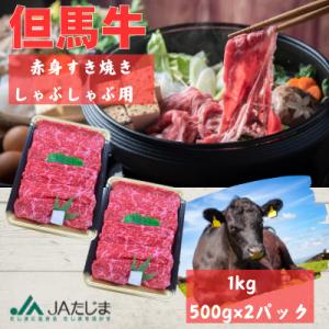 ふるさと納税 豊岡市 但馬牛　赤身スライス(モモ・肩部位)1kg