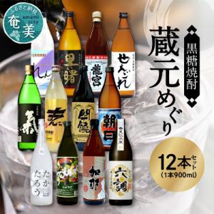 ふるさと納税 奄美市 奄美黒糖焼酎 蔵元めぐり  900ml瓶×12本セット
