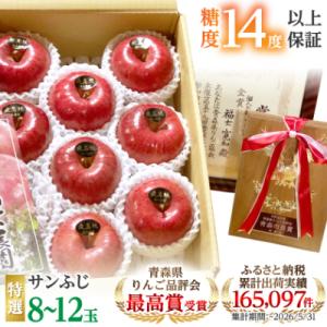 ふるさと納税 青森市 【りんご品評会最高賞】上位1%の最高級/贈答用 糖度14度以上保証「サンふじ」3kg りんご