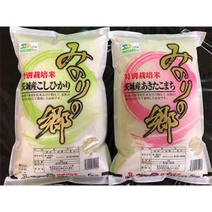 ふるさと納税 潮来市 【計10kgセット】みのりの郷　令和7年産特別栽培米こしひかり・あきたこまちセット〈精米〉