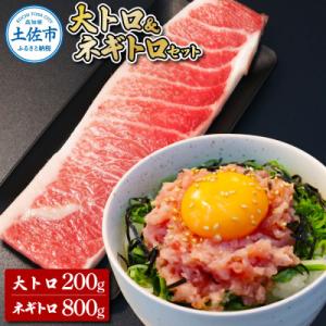 ふるさと納税 土佐市 本鮪 大トロ200g、ネギトロ800gの大容量 (200g×4P)