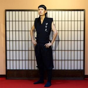 ふるさと納税 甲賀市 甲賀流忍者衣装　黒　半袖