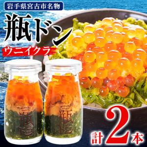 ふるさと納税 宮古市 瓶ドン ウニイクラ 2本セット 川秀 海鮮丼 お取り寄せ 冷凍...