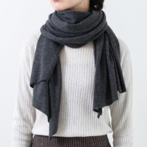 ふるさと納税 忠岡町 日本製 BABY  CASHMERE STOLE(150cm×60cm)　チャ...