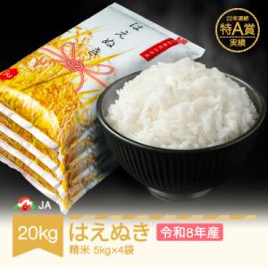 ふるさと納税 村山市 新米 令和8年産 はえぬき 精米 20kg