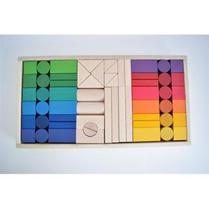 ふるさと納税 郡上市 郡上八幡のグラデーション積み木60ピース