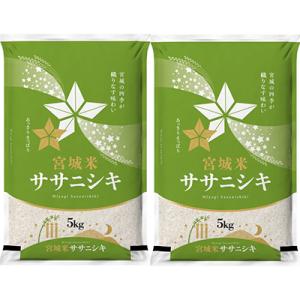 ふるさと納税 登米市 令和7年産　宮城県登米市産ササニシキ(精米)5kg×2袋セット