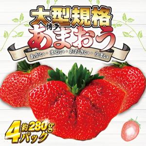 ふるさと納税 福津市 『2026年2月より順次発送』★大玉規格★博多あまおう4パック　約1120g[...