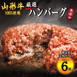 ふるさと納税 寒河江市 山形牛100%ハンバーグ(160g×6個) 010-D06