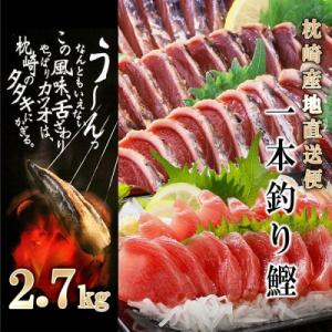 ふるさと納税 枕崎市 【2.7Kg】1本釣り血合抜き(炭焼かつおたたき・刺身) B3-32