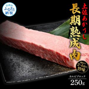 ふるさと納税 芸西村 エイジング工法　熟成肉　土佐あかうし　特選カルビブロック250g(冷凍)【TK...