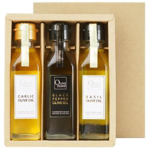 ふるさと納税 小豆島町 ガーリック・バジル・ブラックペッパーオリーブオイル 120ml 3本入り ギ...