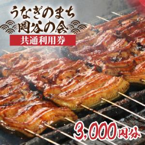 ふるさと納税 岡谷市 うなぎのまち岡谷の会　共通利用券　3000円分