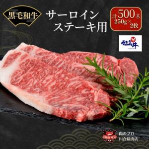 ふるさと納税 田村市 【 福島牛 】 黒毛和牛 サーロインステーキ用 500g ( 250g × 2...