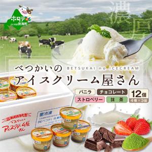 ふるさと納税 別海町 【北海道別海町産】べつかいのアイスクリーム屋さん　 120ml　12個入