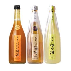 ふるさと納税 上富田町 黒牛720ml3本セット (梅酒/ゆず酒/とろーり梅酒)名手酒造(E005)