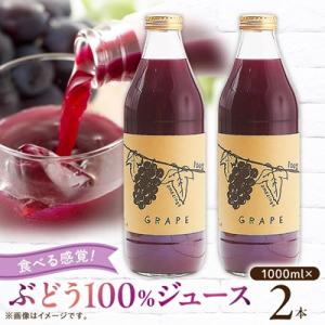 ふるさと納税 山梨県 【2026年発送】ぶどうジュース 1000ml 2本 食べる感覚【無添加・無糖...