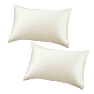 ふるさと納税 和泉市 プレミアムピローケース(まくらカバー)(43×63cm)2枚　色:パールホワイ...