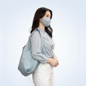 ふるさと納税 笠松町 高機能デニム柄マスク(2枚)&amp;高機能素材折りたたみデニム柄エコバッグ(1個)　...