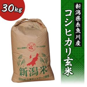ふるさと納税 糸魚川市 令和8年産 新潟県糸魚川産コシヒカリ玄米1等30kg