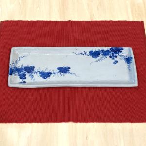 ふるさと納税 瀬戸市 赤土呉須葡萄絵長角皿　5045-3　
