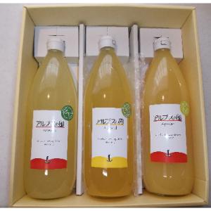 ふるさと納税 箕輪町 「アルプスの風」品種別リンゴジュース　大瓶1,000ml　シナノスイート・夏あ...