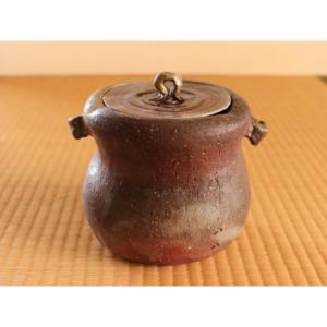 ふるさと納税 上島町 備前焼　耳付水指・一点もの (桐箱付き)　ty-007