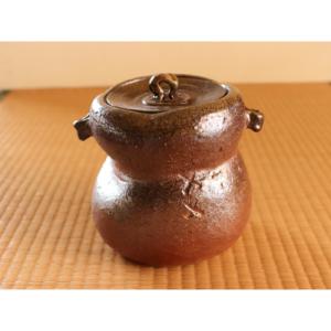ふるさと納税 上島町 備前焼　耳付水指・一点もの (桐箱付き)　ty-008