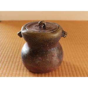 ふるさと納税 上島町 備前焼　耳付水指・一点もの (桐箱付き)　ty-009