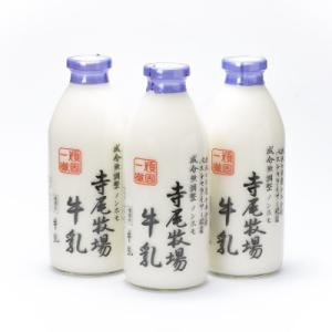 ふるさと納税 那智勝浦町 寺尾牧場のこだわり濃厚牛乳(ノンホモ牛乳)3本セット(900ml×3本)
