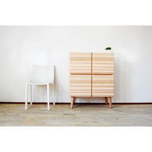 ふるさと納税 大川市 nade4masuキャビネット80/国産燻煙杉/大川家具