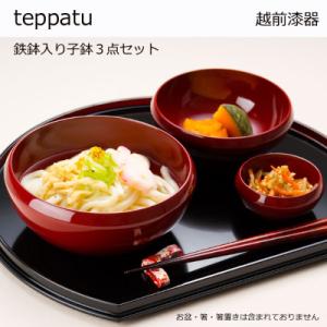 ふるさと納税 鯖江市 越前漆器　鉄鉢(てっぱち)入り子鉢3点セット