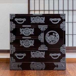 ふるさと納税 利府町 仙台箪笥　からくり帳箪笥　木地呂漆塗り　(お申込書返送後2ヶ月〜5ヶ月以内でお届け)