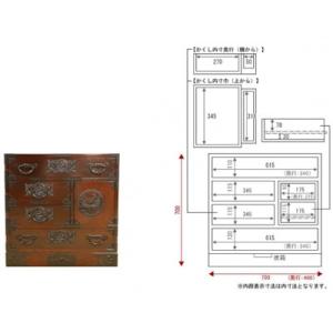 ふるさと納税 利府町 仙台箪笥 からくり帳箪笥...の詳細画像1