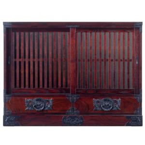 ふるさと納税 利府町 仙台箪笥　四尺水屋サイドボード　拭き漆塗り　(お申込書返送後1ヵ月〜4ヵ月程度でお届け)