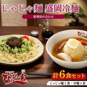 ふるさと納税 盛岡市 ぴょんぴょん舎 盛岡冷麺じゃじゃ麺詰合せ 6食入り