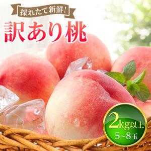 ふるさと納税 山梨市 2026年 先行受付【訳あり】山梨もも2kg以上 5〜8玉 熟練農家厳選の旬の桃 ご家庭用