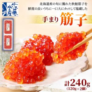 ふるさと納税 石狩市 佐藤水産の手まり筋子 240g(120g×2個)