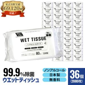 ふるさと納税 観音寺市 【99.9% 除菌】ウエットティッシュ(ノンアルコールタイプ) 80枚入り×...