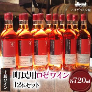 ふるさと納税 池田町 十勝ワイン 町民用ロゼワイン 12本セット