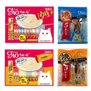 ふるさと納税 静岡市 【ペットフード】いなばのCIAOちゅーる　猫用人気定番セット80本+焼きかつお...