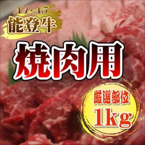 ふるさと納税 能登町 【A4・A5能登牛】焼肉用厳選部位1kg