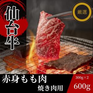 ふるさと納税 宮城県 仙台牛もも肉　焼き肉用カット　600g(300g×2)