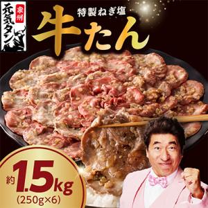 ふるさと納税 泉佐野市 ねぎ塩 牛たん 1.5kg 小分け 250g×6P 焼肉用 訳あり サイズ不...